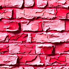 larger red and pink brick wall