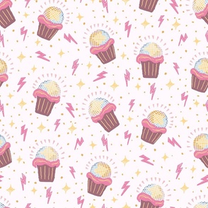 Disco Cupcakes - White Pink (MEDIUM)