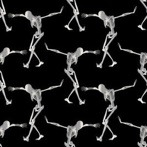 Dancing Skeletons in Black and White