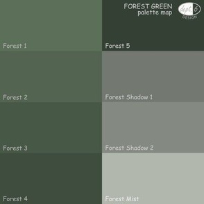 Forest Green Color Map: Dept. 6 Forest Green Palette Map