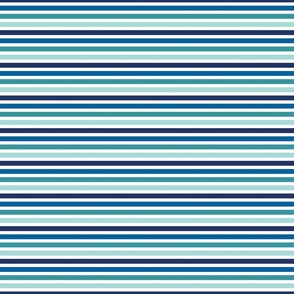 Blue and Teal Green Stripes - Avaleigh Bright 6 inch