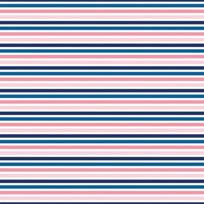 Bright Blue and Pink Colorful Stripes - Avaleigh Bright 6 inch