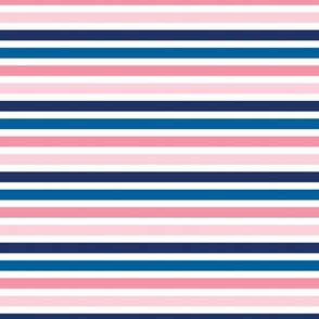 Bright Blue and Pink Colorful Stripes - Avaleigh Bright 12 inch