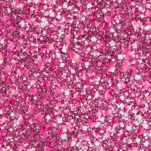 Powerful Pink -- Solid Pink Magenta Faux Glitter -- Glitter Look, Simulated Glitter, Glitter Sparkles Print -- 60.42in x 25.00in repeat -- 150dpi (Full Scale)