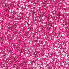 Hot Pink Princess -- Solid Pink Magenta Faux Glitter -- Glitter Look, Simulated Glitter, Glitter Sparkles Print -- 60.42in x 25.00in repeat -- 150dpi (Full Scale)