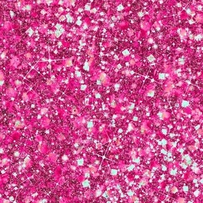 Magenta Pink Glitter Fabric, Wallpaper and Home Decor