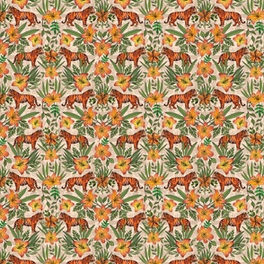 Tiger Lily Garden (Beige tiny scale)