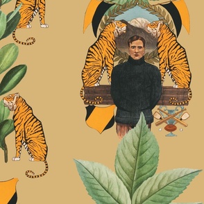 Vintage Tiger King in Honey | 24" Repeat