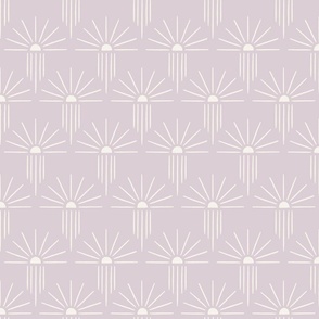 Raio de Sol sun ray tile wallpaper in Pastel Lilac Wallflower