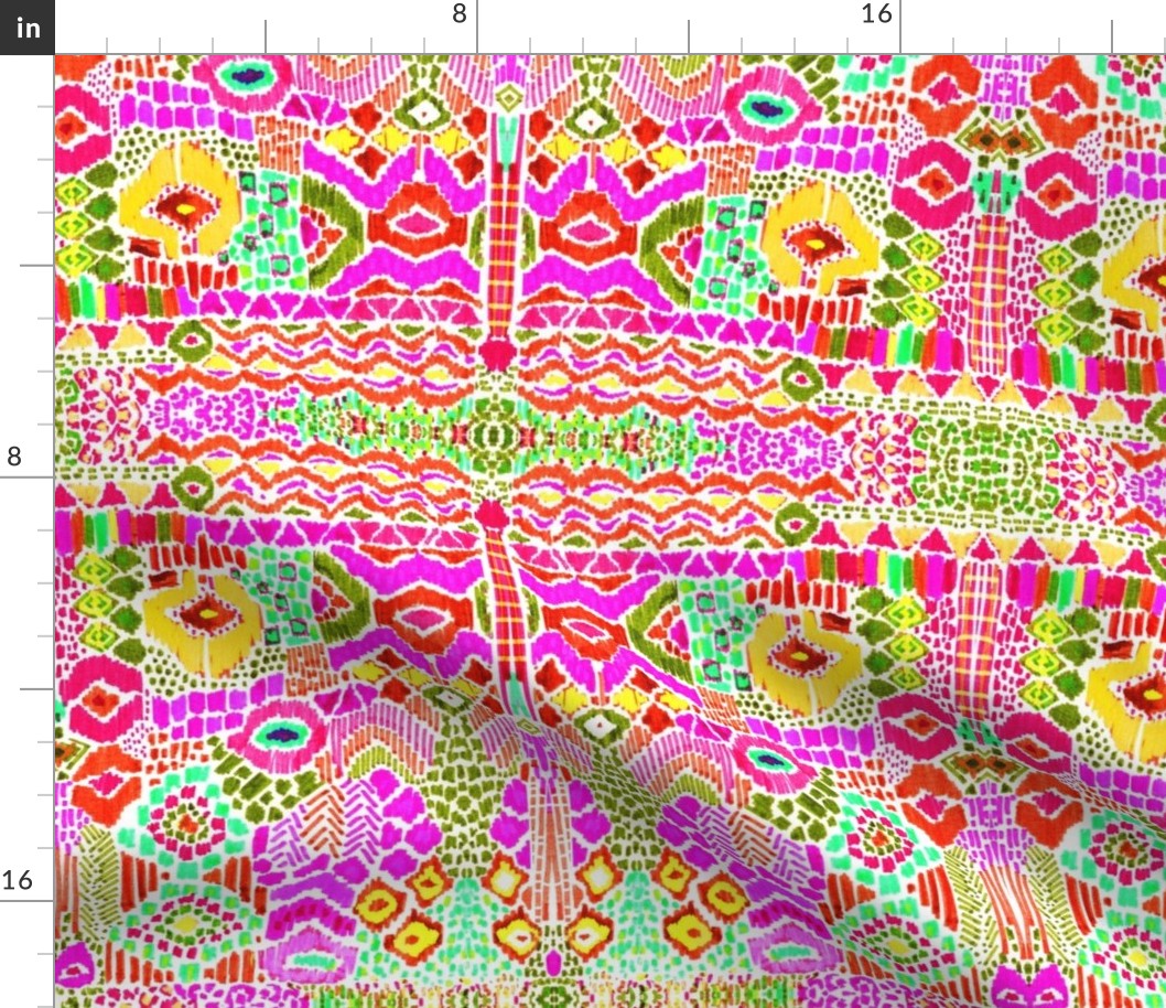 indian summer ikat pink orange