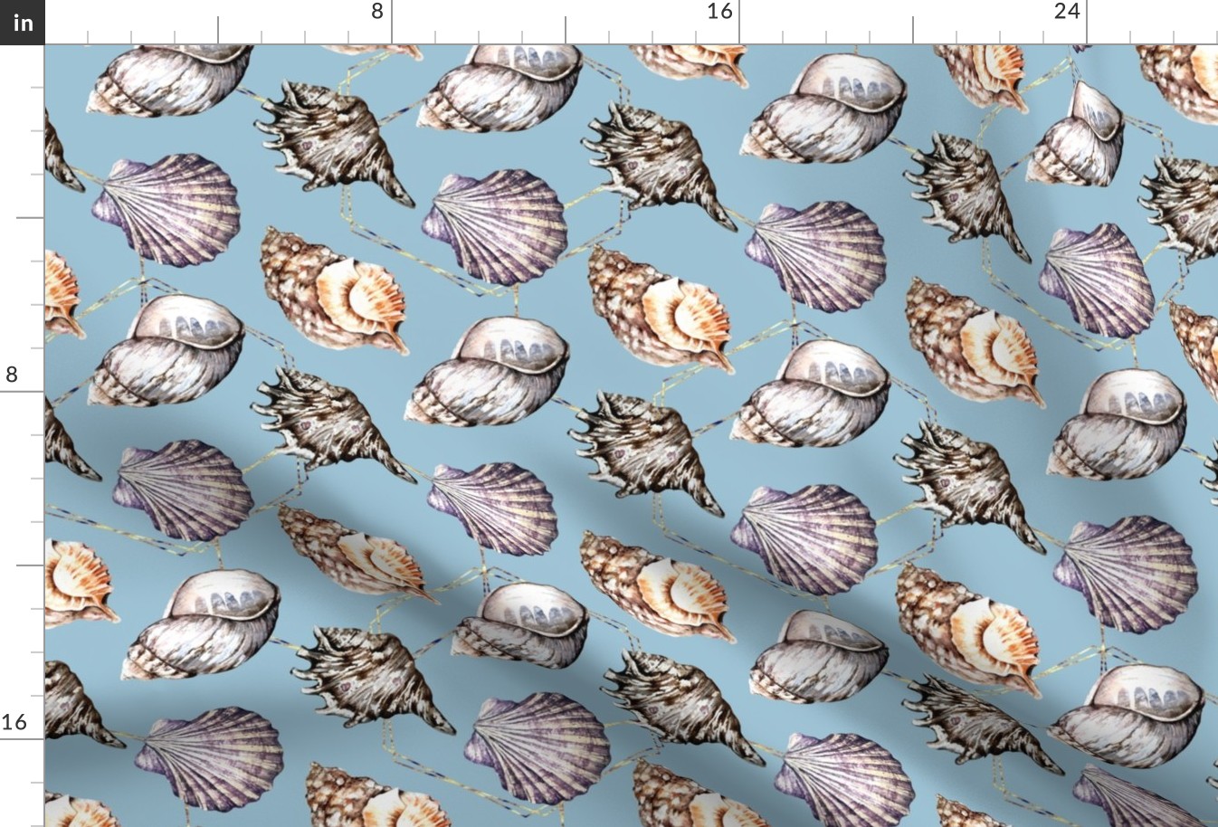 Seashell, nautical, beach pattern