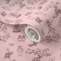 alice in wonderland toile in pink