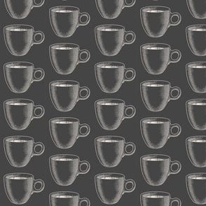 coffee cups in  charcoal gray