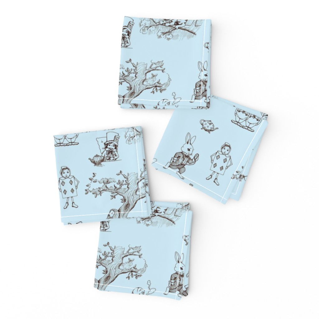 alice in wonderland toile blue