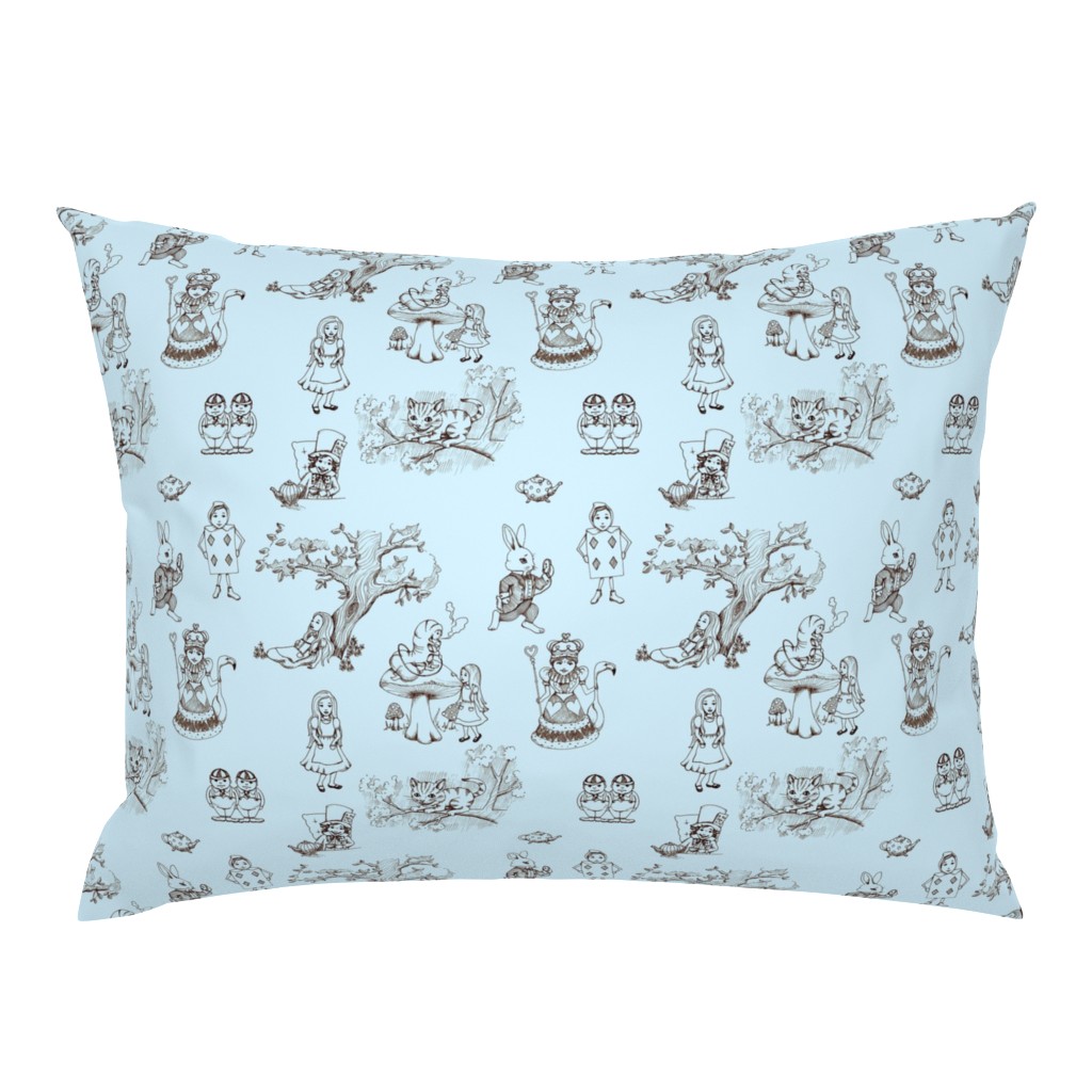 alice in wonderland toile blue