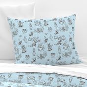 alice in wonderland toile blue