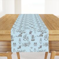 alice in wonderland toile blue