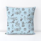 alice in wonderland toile blue