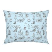 alice in wonderland toile blue