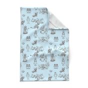 alice in wonderland toile blue