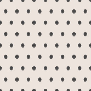 polka dots -   ivory and charcoal grey dots