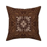 Tooled leather style - Geometric floral