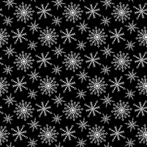 snowfall black medium || cute snowflake winter holiday design
