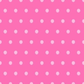 pink and hotter pink polka dots