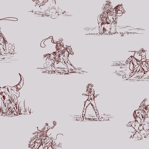 Stick Em' Up - Smoke - Cowgirl Toile, Western Toile, Cowboy Toile