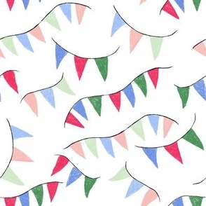 Celebration Banners, Periwinkle, Pink & Green
