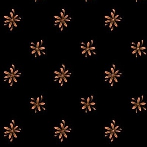 Small Daisies - Black / Gold - SMALL