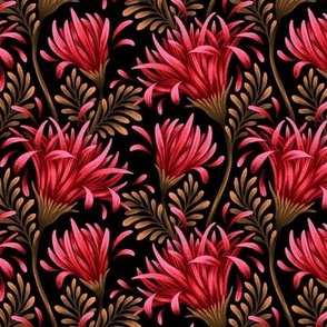 Daisies - Red / Olive - SMALL