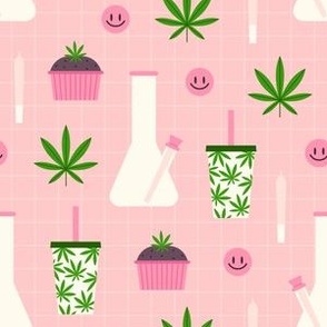 Cannabis smoking stuff - pink