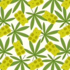 cannabis gummy bears pattern