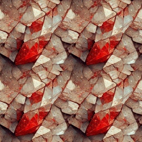 Crimson Geode Mosaic