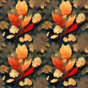 Emberglow Foliage Tapestry