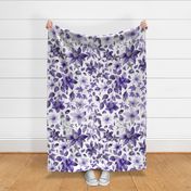 Clematis Flower Cottagecore Summer Pattern Soft Purple