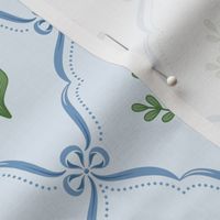 Cute botanical collection: Dollhouse wallpaper light blue 