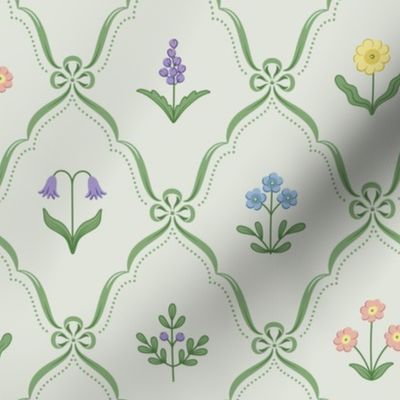 Cute botanical collection: Dollhouse wallpaper light green 10x13cm