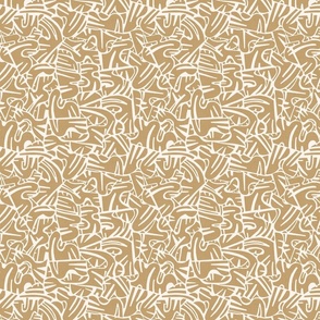 Mid Century Papercut Shapes in Golden Beige / Medium