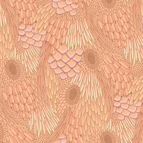 Texture of scales (Peach Fuzz 80x60 cm)