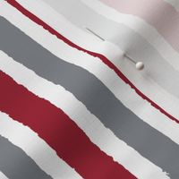 Crimson and Grey Vertical Stripe