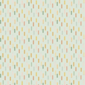 Lemony stripes with dots | 6" | on mint