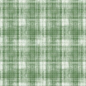 large scale distressed gingham - green