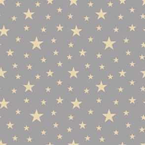 Stars Pattern Beige and Gray