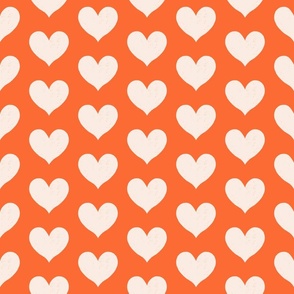 Valentines Hearts Orange