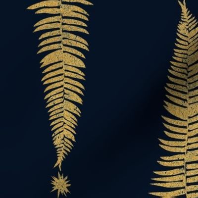 Gold fern on navy