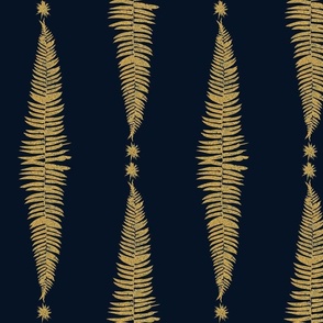 Gold fern on navy
