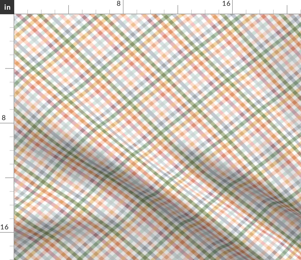 Colorful Gingham fabric countryside summer Micro