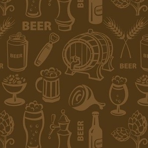 Craft beer brewery or barrels of hoppy ale